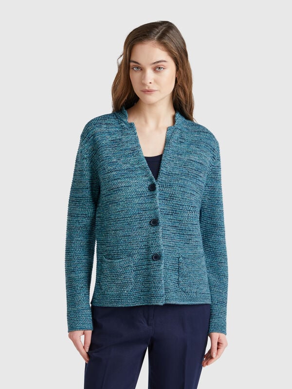 100% cotton knit jacket Women