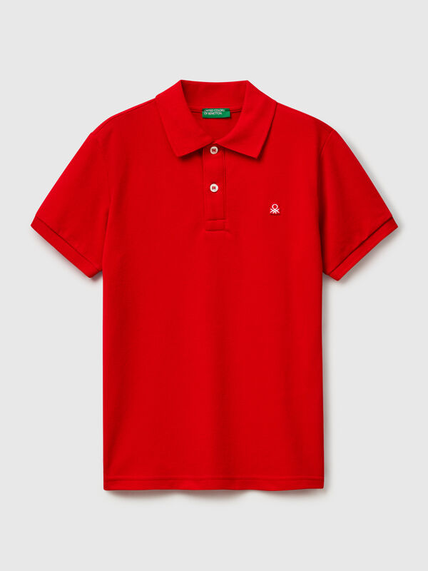 Slim fit polo in pure cotton Junior Boy