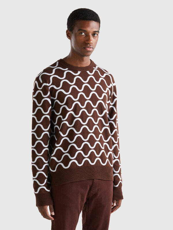 Louis Vuitton Crew Neck Pullovers Monogram Long Sleeves Cotton