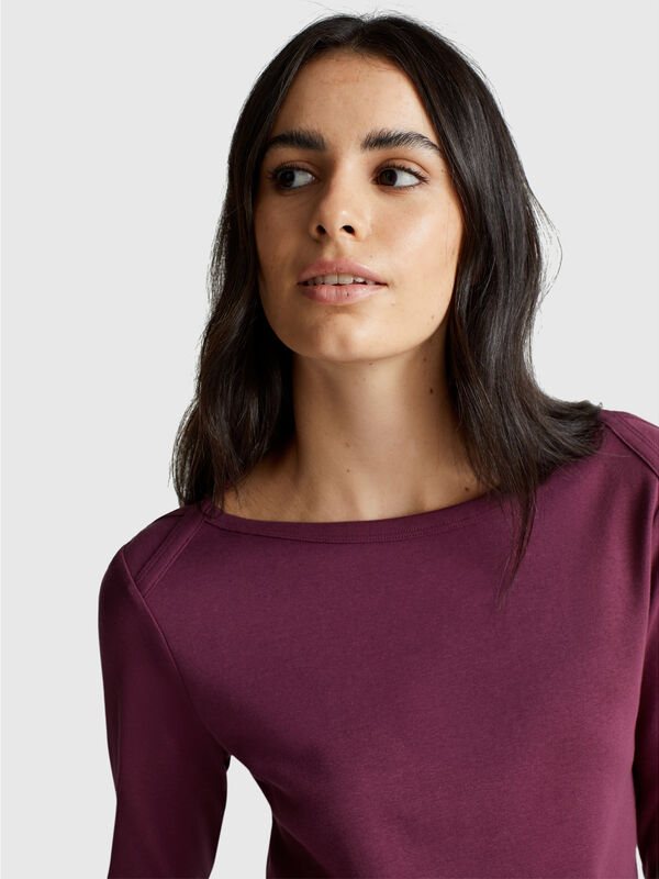 T-shirt with boat neck Women