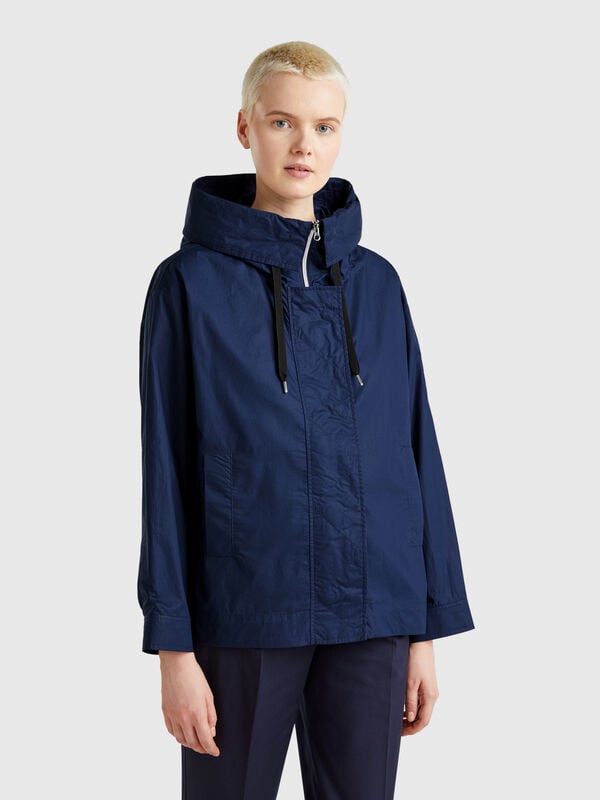 Oversized fit nylon jacket Women