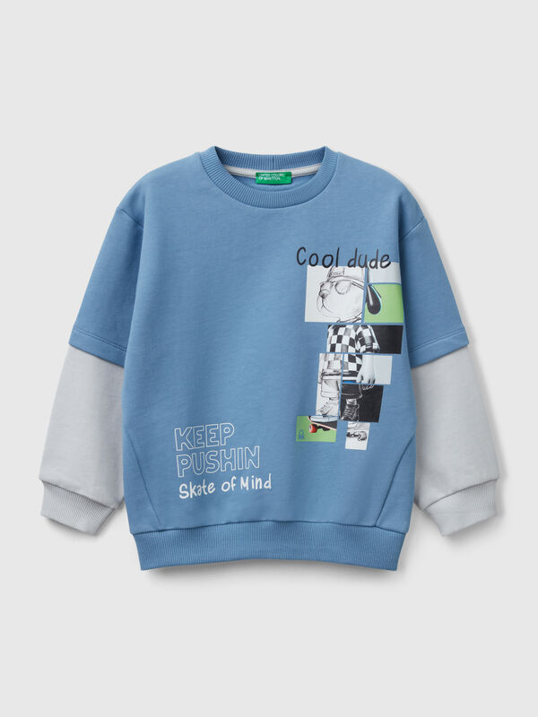 Sweatshirt with double sleeves Junior Boy