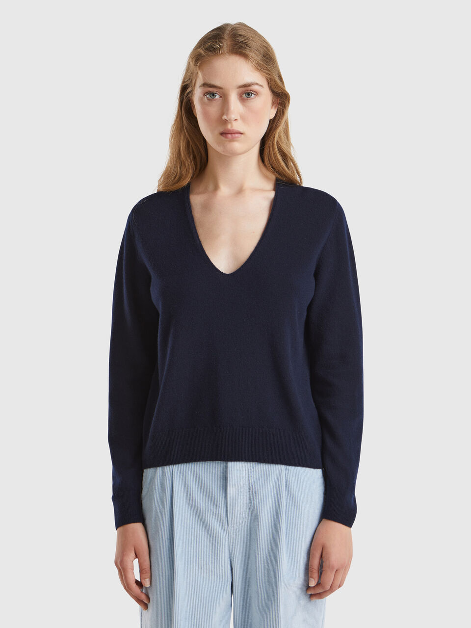V NECK SWEATER L/S Women image number null