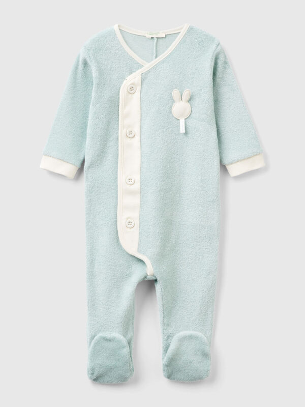 Onesie in terry cloth with patch