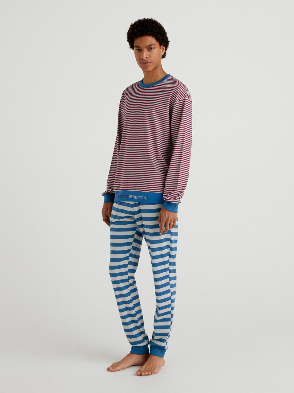 Striped pyjamas in pure cotton