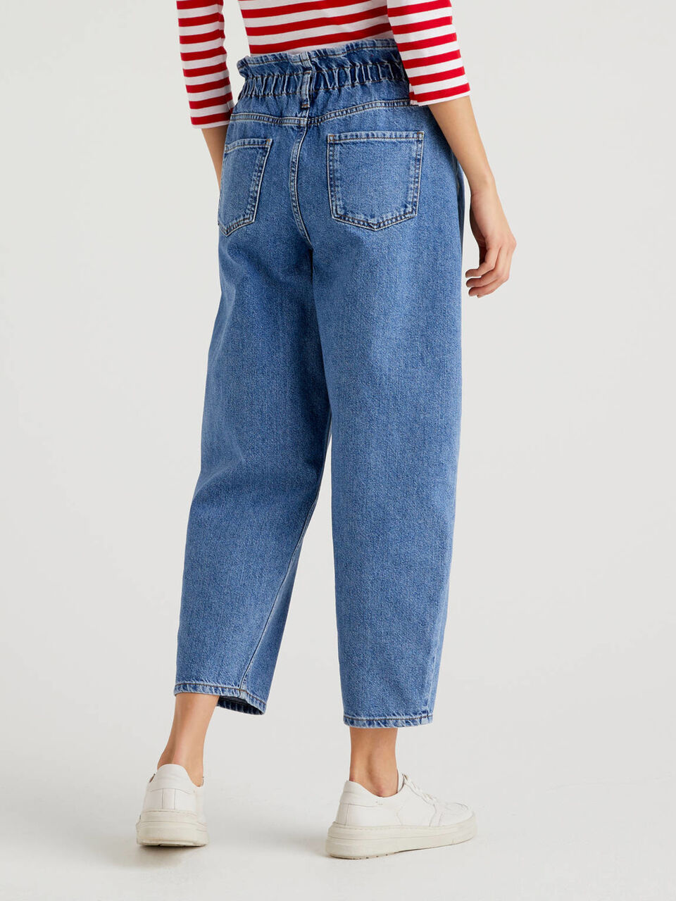 Paper bag jeans Women image number null