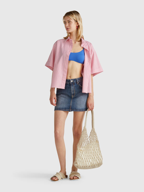 Denim mini skirt Women