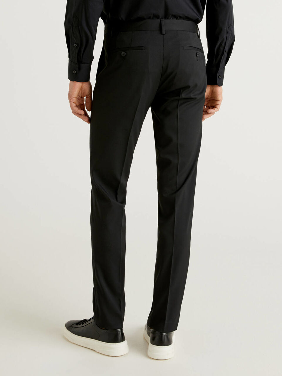 Slim fit trousers with crease Men image number null