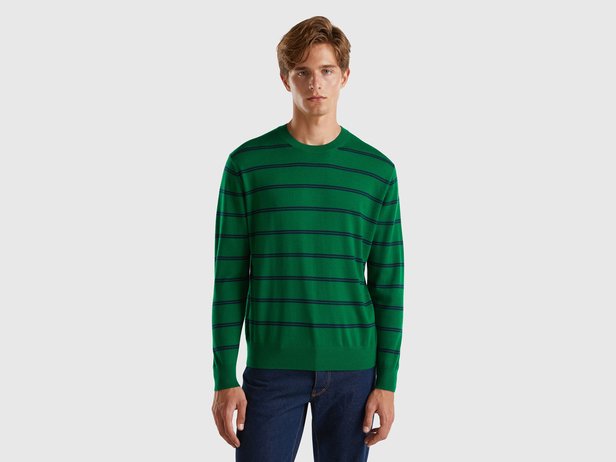 Striped crew neck sweater mens outlet