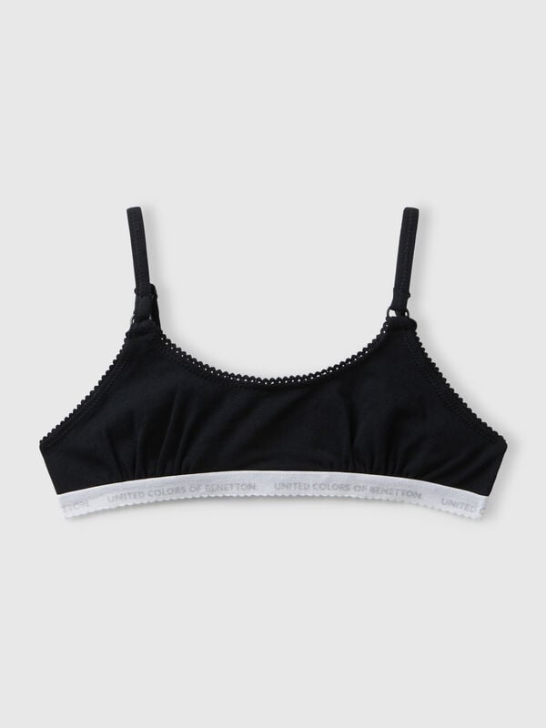 Two bras in stretch cotton. Junior Girl