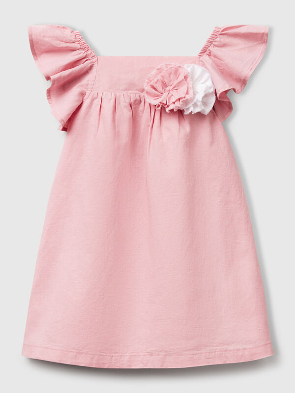 Sleeveless dress with flower applique Junior Girl