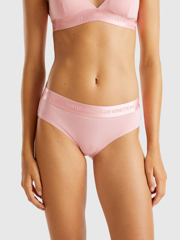 High-rise underwear in stretch organic cotton Women