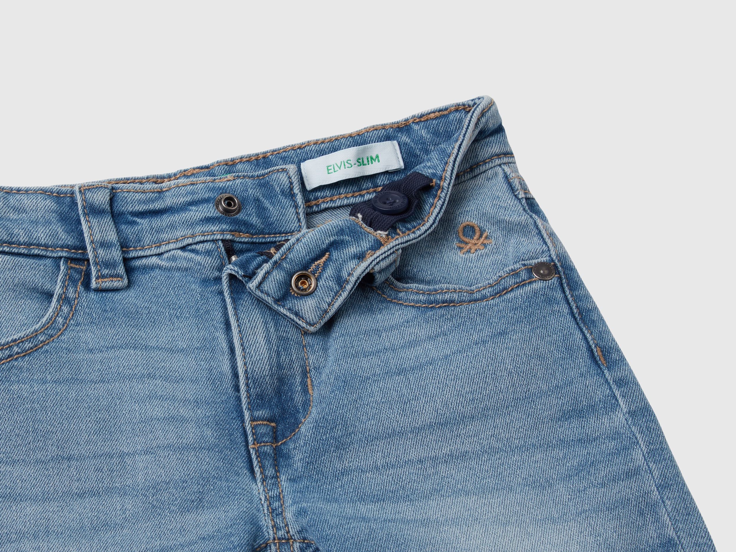 Eco Recycle five pocket jeans Sky Blue Benetton