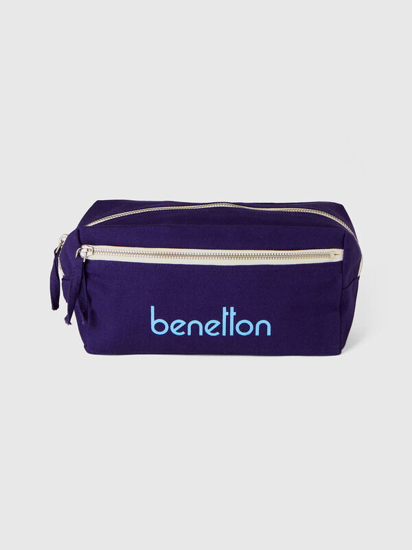 Blue beauty case in pure cotton