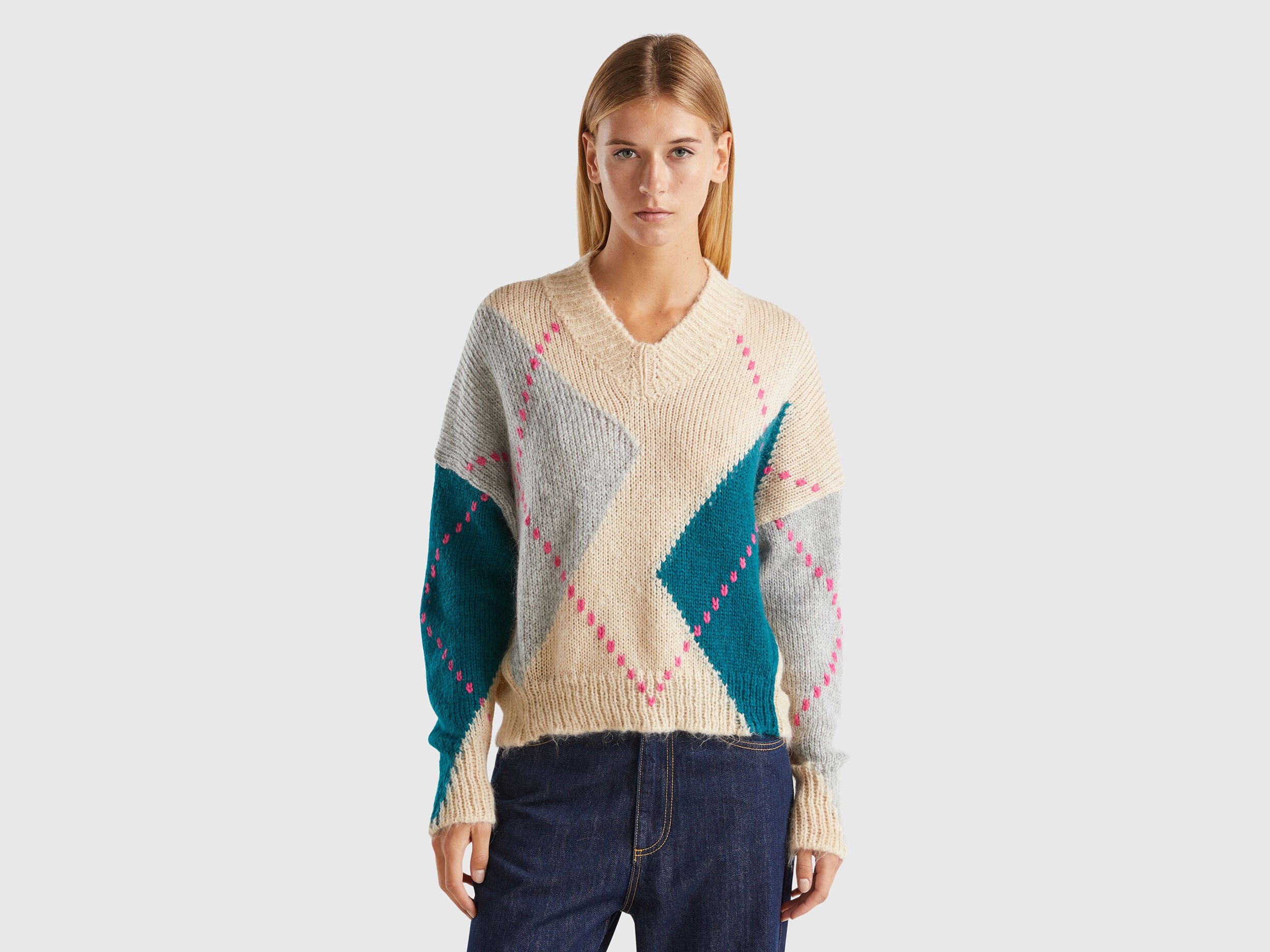 Women s V Neck Sweaters New Collection 2024 Benetton