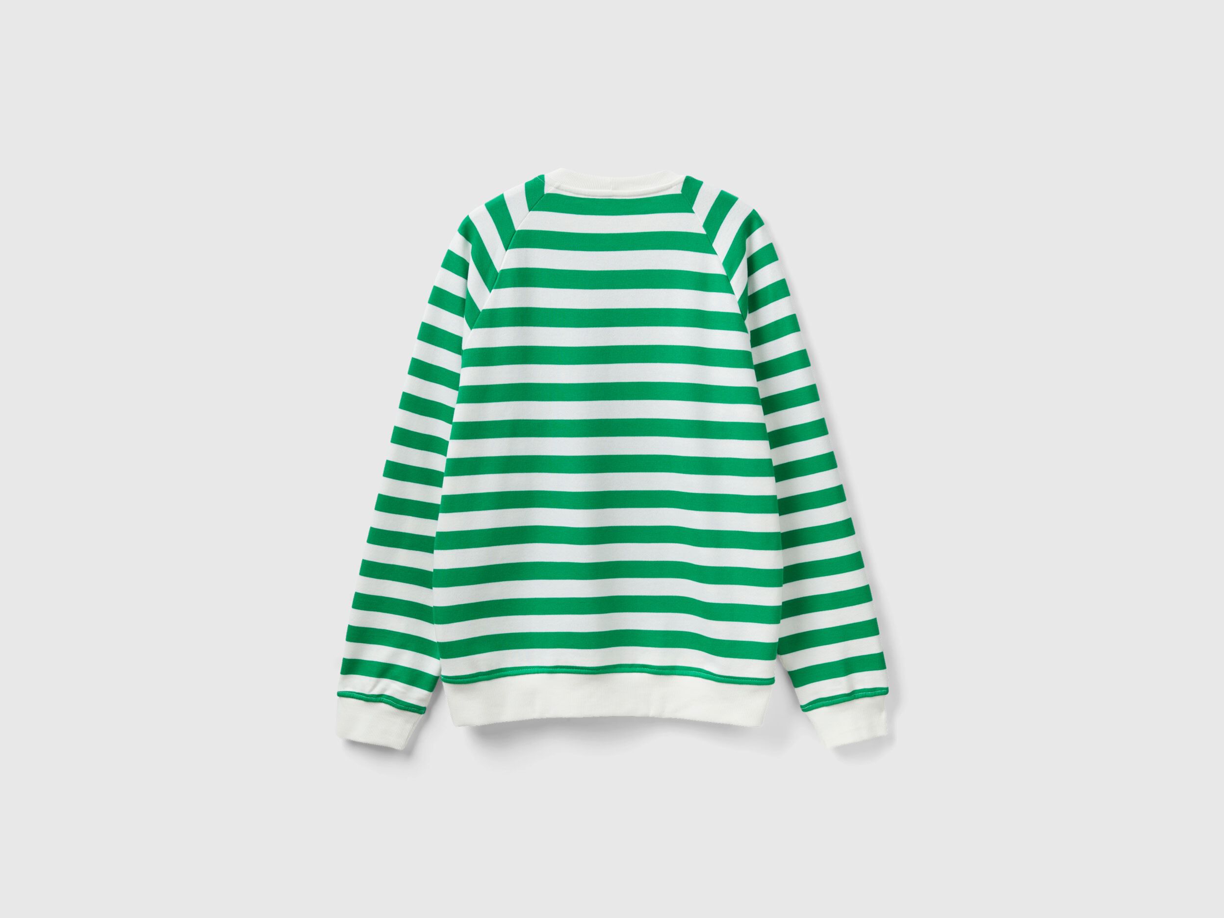 Green and clearance white striped sweatshirt