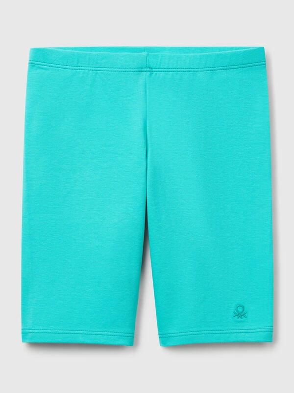 Short leggings in stretch cotton Junior Girl