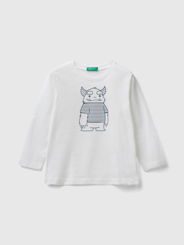 Sweater in cotton with print Junior Boy