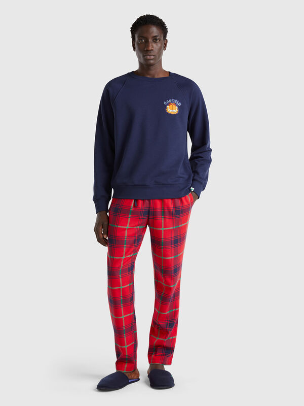 Flannel tartan trousers Men