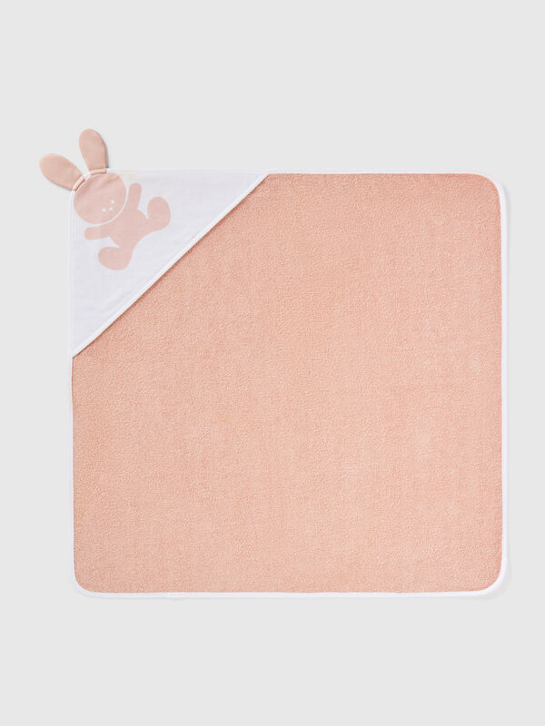 Square bathrobe in cotton terry New Born (0-18 months)