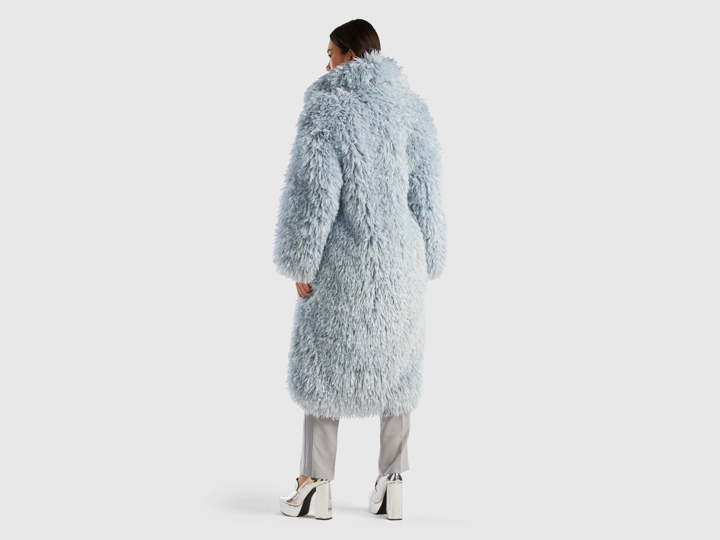 Long discount fur jacket