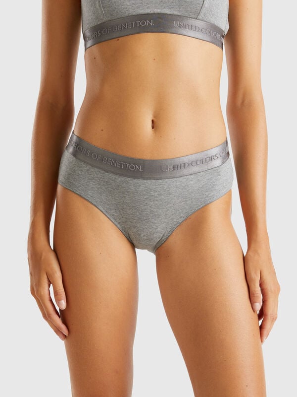 High-rise underwear in stretch organic cotton Women