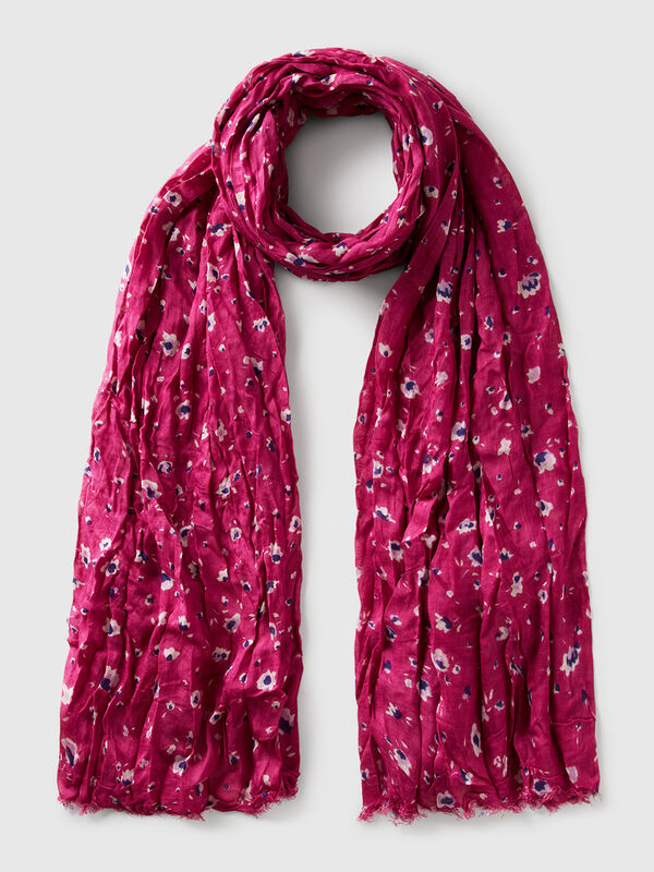 Floral scarf in viscose Women