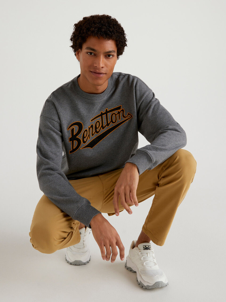 100% cotton college-style sweatshirt