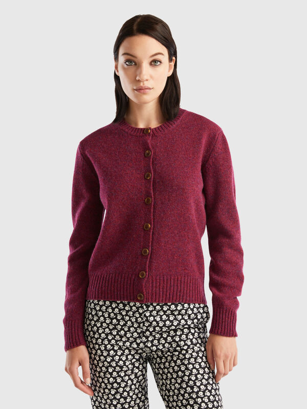 Cardigan in pure Shetland wool