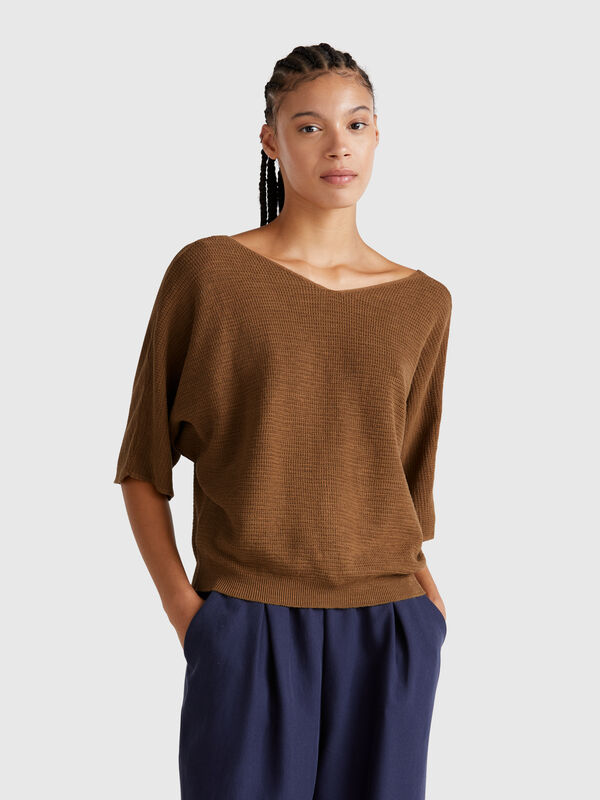 Reversible cropped sweater Women