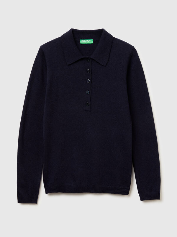 Cashmere blend knit polo Women