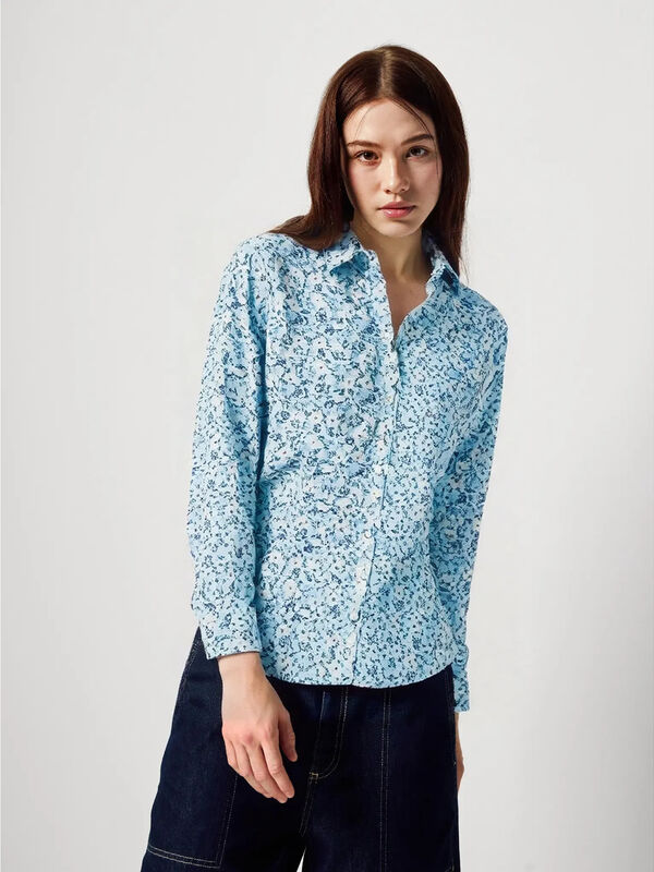 Patterned shirt in lightweight cotton Women