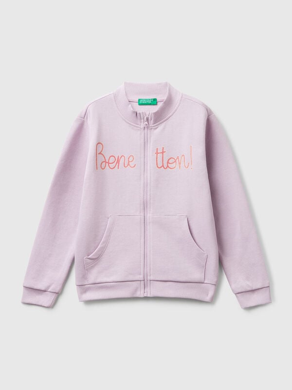 Hoodie with glittery print Junior Girl