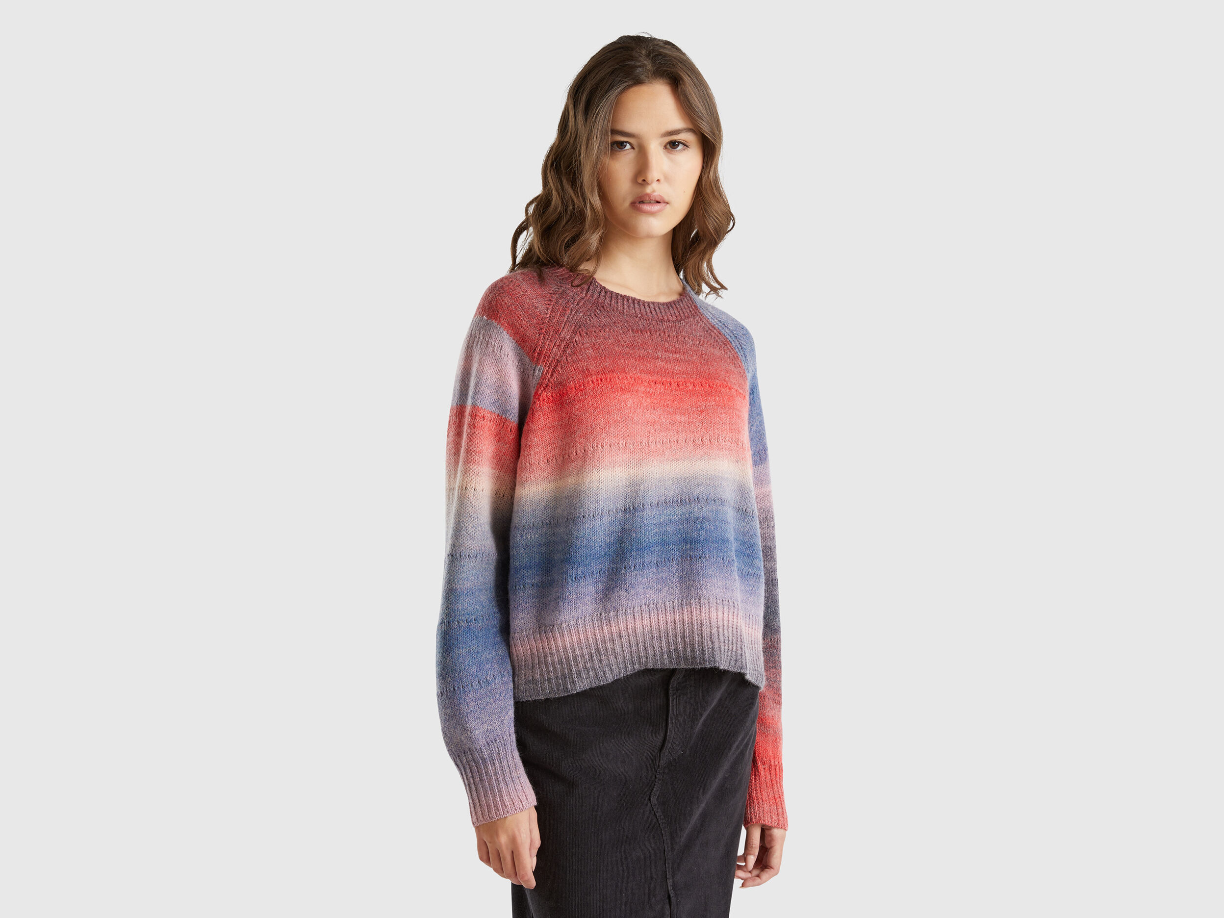Multicolor crew neck sweater online