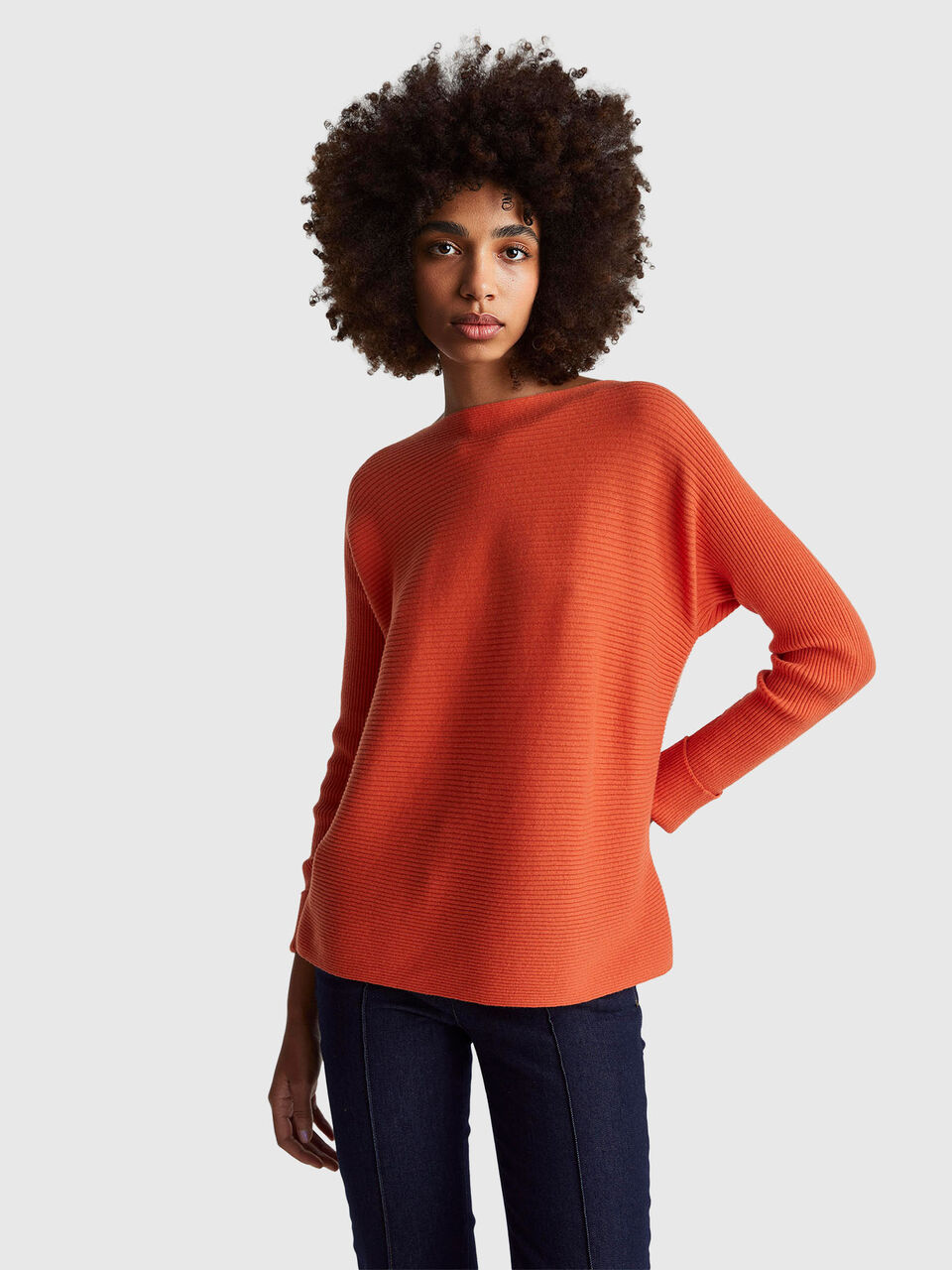 BOAT-NECK SWEAT.L/S Women image number null