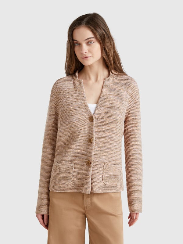 100% cotton knit jacket Women