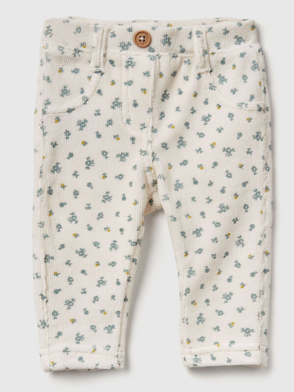 Trousers with chenille pattern print New Born (0-18 months)