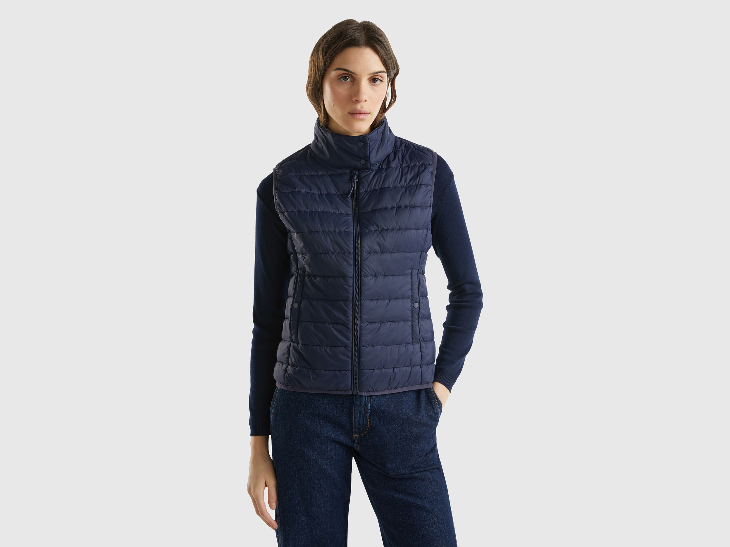 Sleeveless padded coat sales